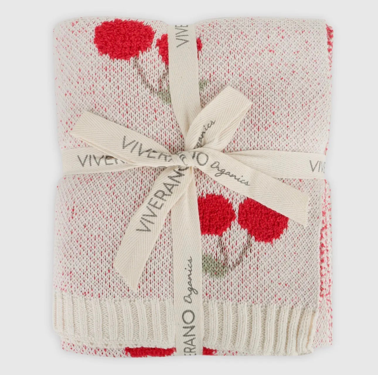 Organic Cotton Knit Blanket & Toy- Cherry
