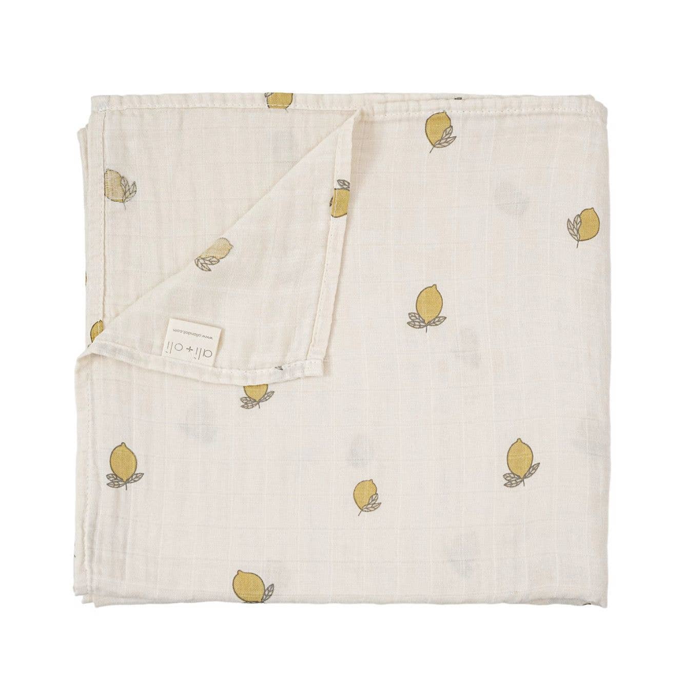 Bamboo Muslin Swaddle Blanket- Lemon