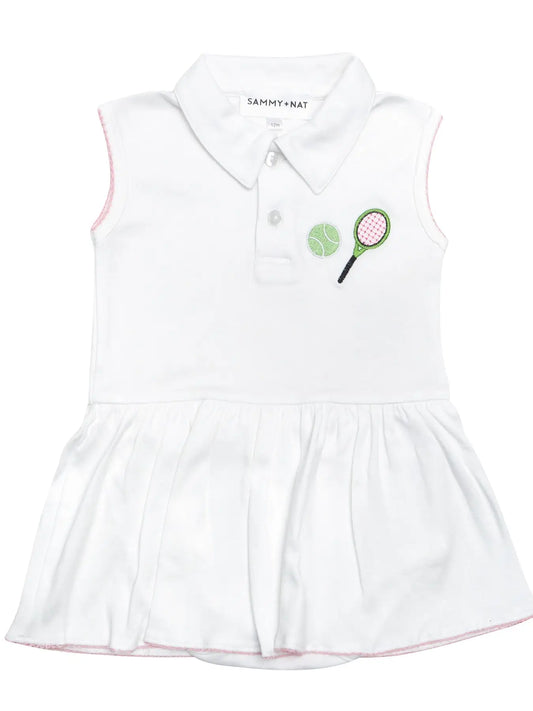 Tennis Embroidered Polo Riley Romper