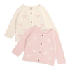 Zoe Bow Sweater Knit Baby Button Cardigan (Organic)