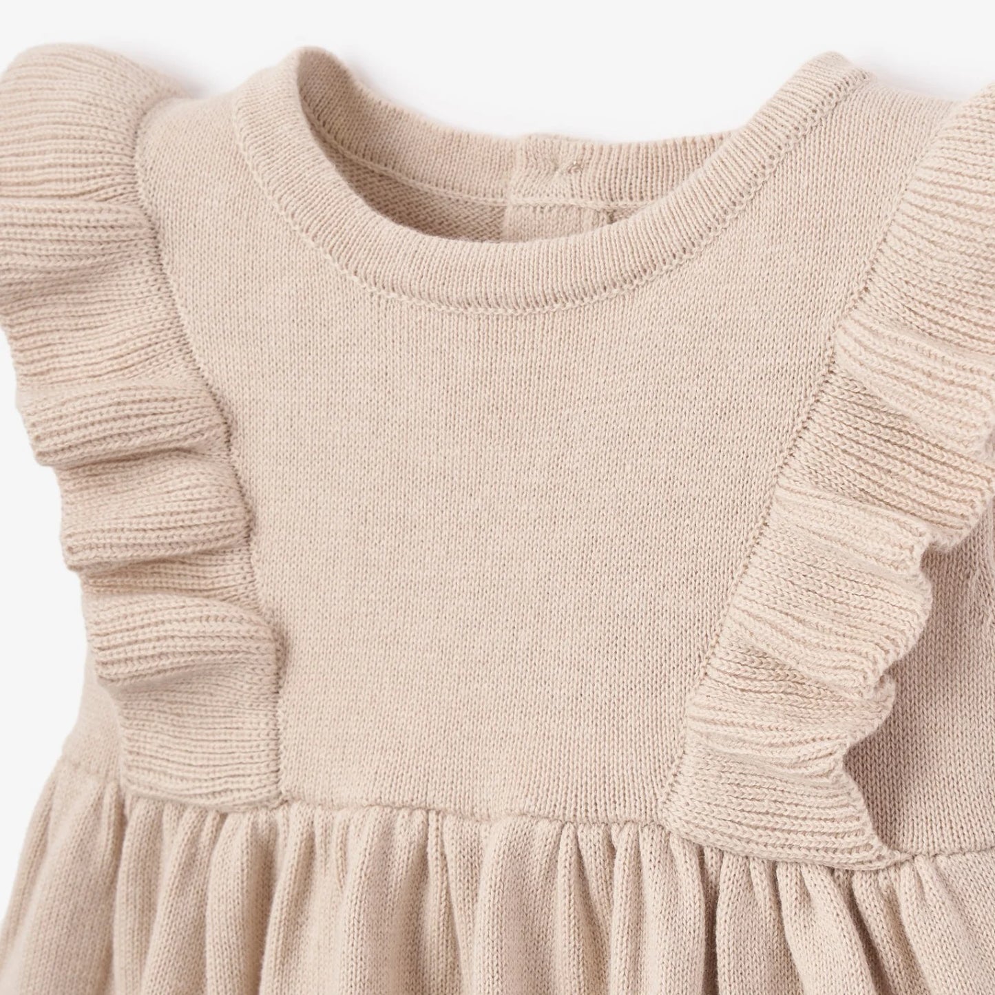 Embroidered Floral Knit Dress 100% Cotton