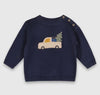 Organic Cotton Jolly Truck Appliqué Sweater Set