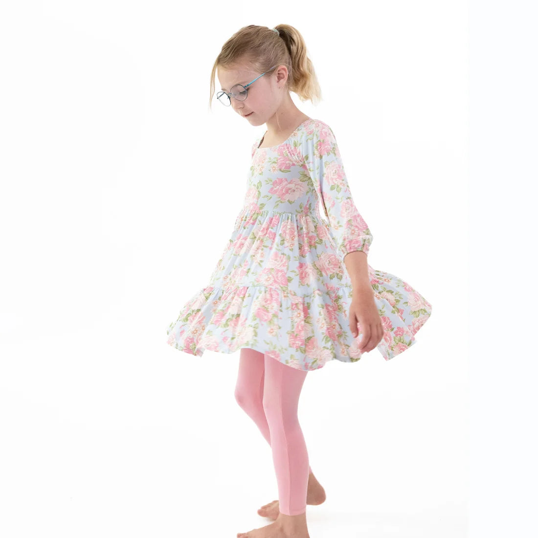 Angeline Floral - Cap Sleeve Dress And Legging