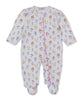 Pima Cotton Zip Footie- Wildflower