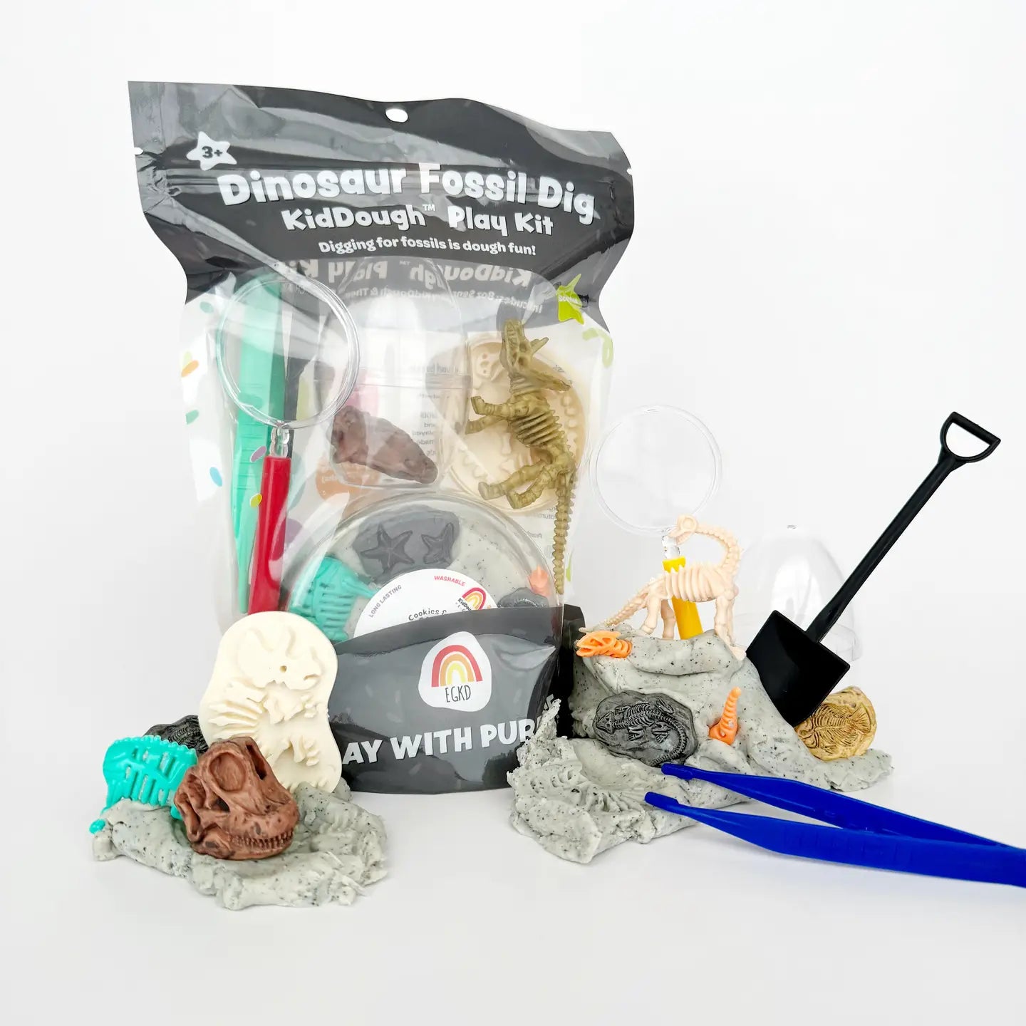 Dinosaur Fossil Dig (Cookies & Cream) Kiddough Play Kit