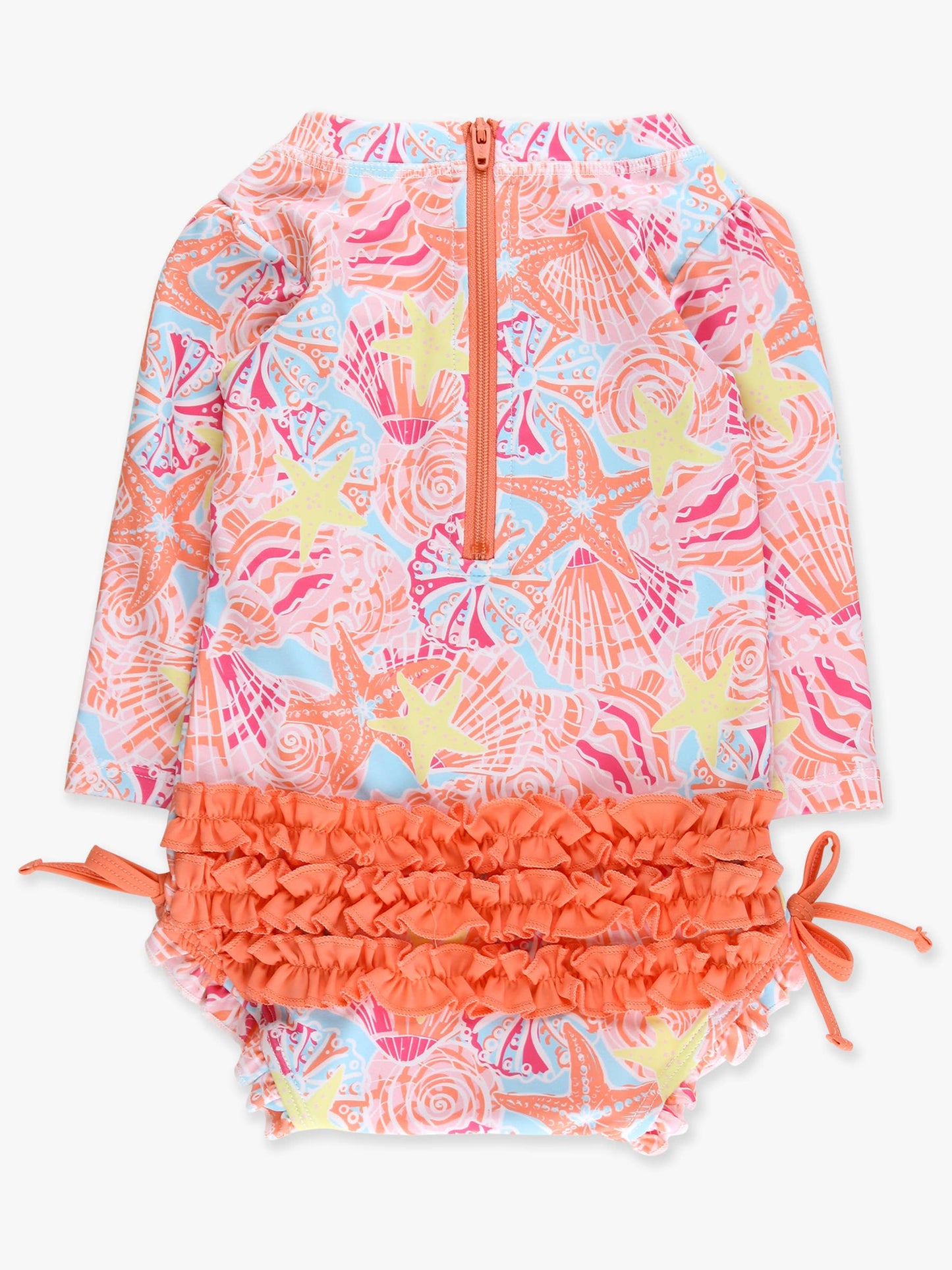 Long Sleeve One Piece- Sunset Seashells