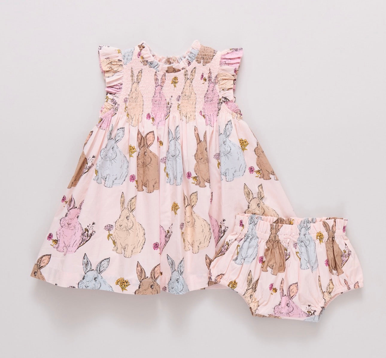 Stevie Dress- Vintage Bunnies