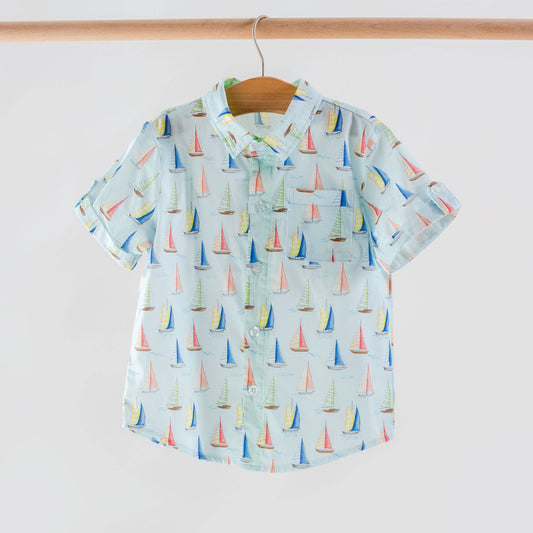 Sea You Soon Short Sleeve Collared Shirt