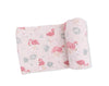 Organic Muslin Swaddle- Flamingos