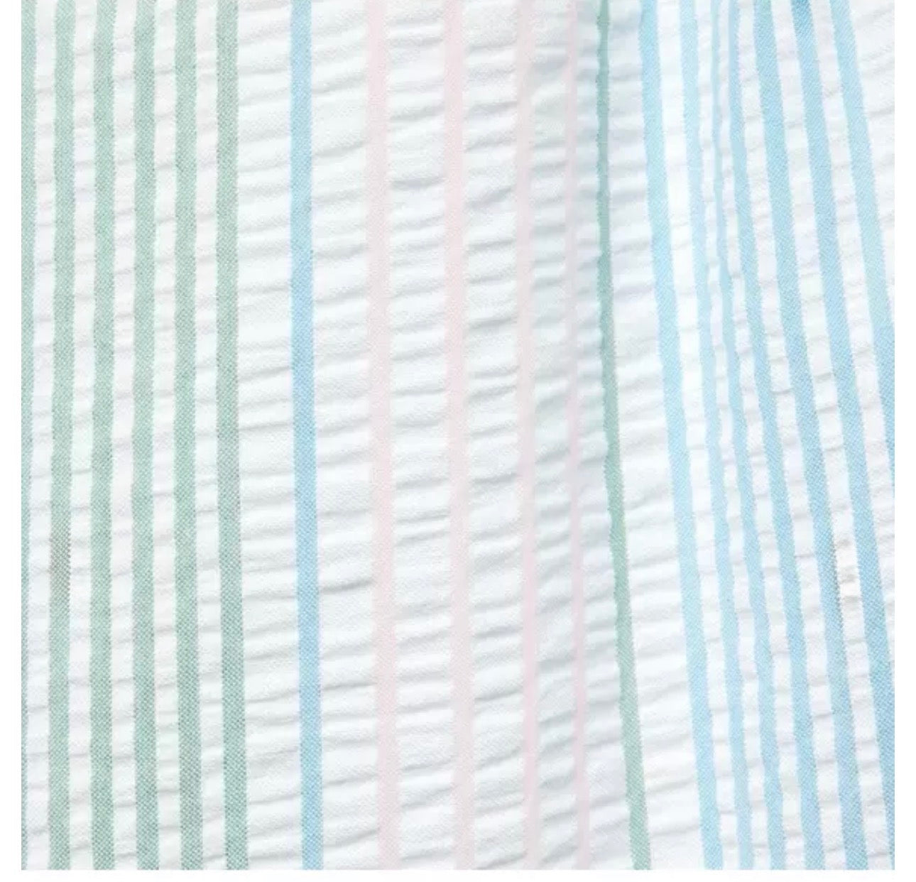 Striped Seersucker Collared Dress