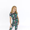 Isla Botánica Tropical Birds Two-Piece Bamboo Short Sleeve Pajama Kids Pants Set