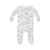Bamboo Zipper Footie- Baby’s Breathe Floral