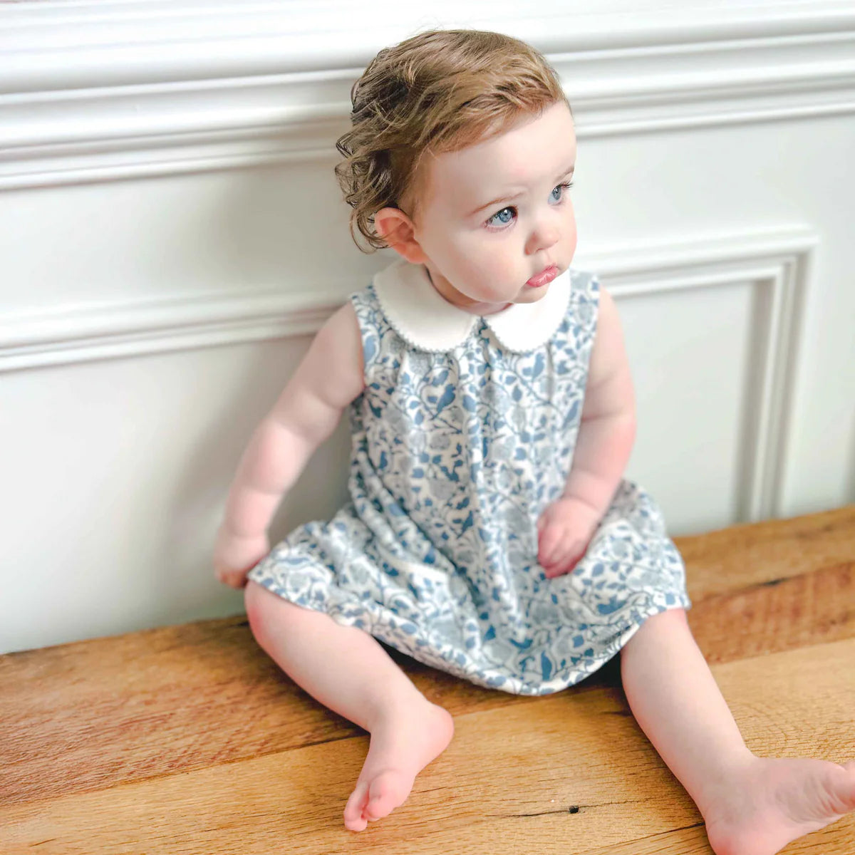 Pima Cotton Pocket Twirl Dress- Bird Vine