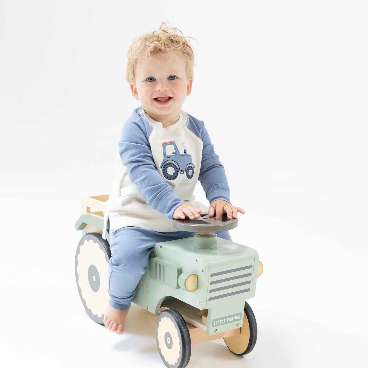 French Terry Tractor Raglan Set