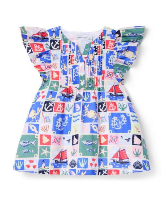 The Nautical Pintuck Dress