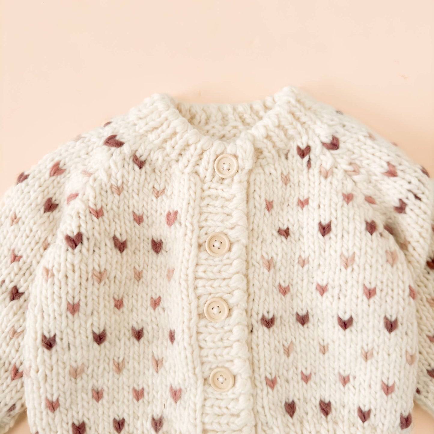 Sawyer Cardigan Mauve Hearts