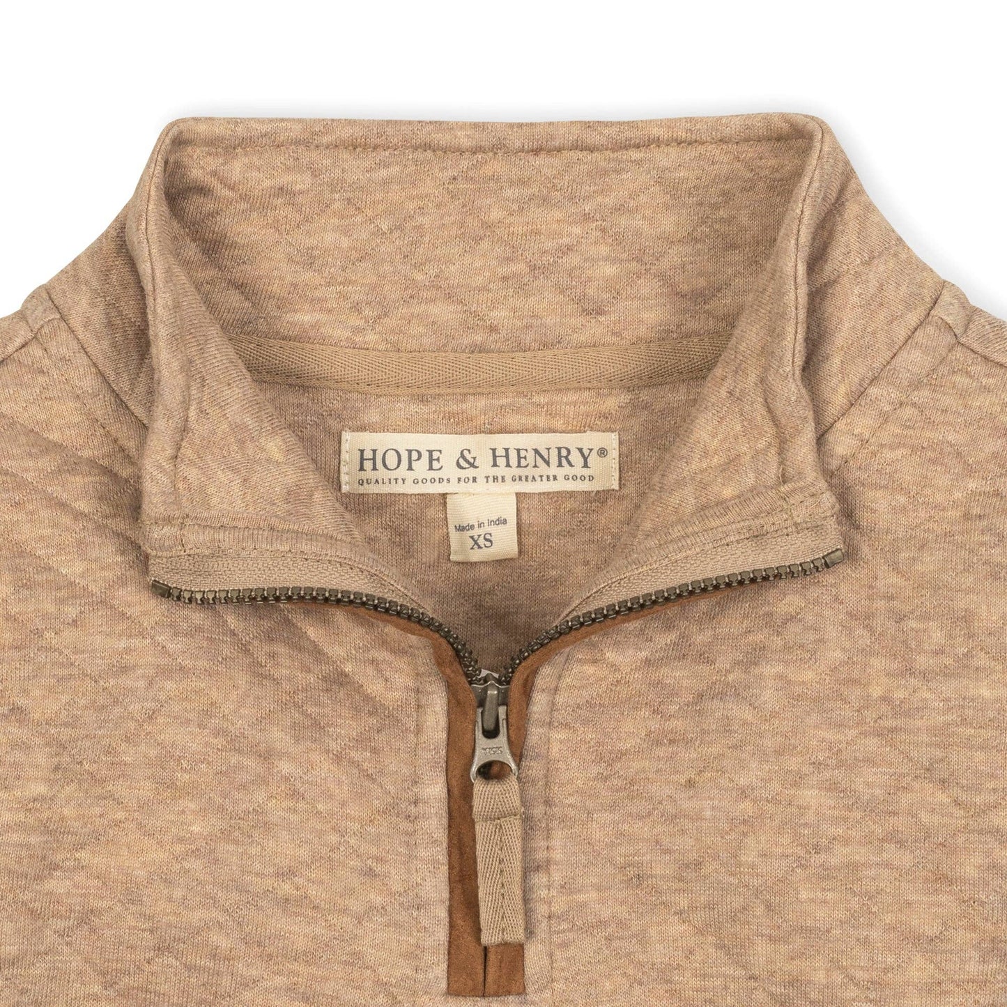 Organic Cotton Quilted Half Zip