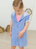 Girls Periwinkle Blue Terry Full-Zip Cover Up