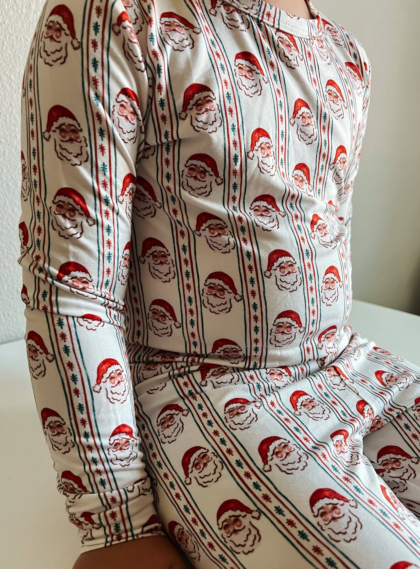 Bamboo Pjs- Vintage Santa