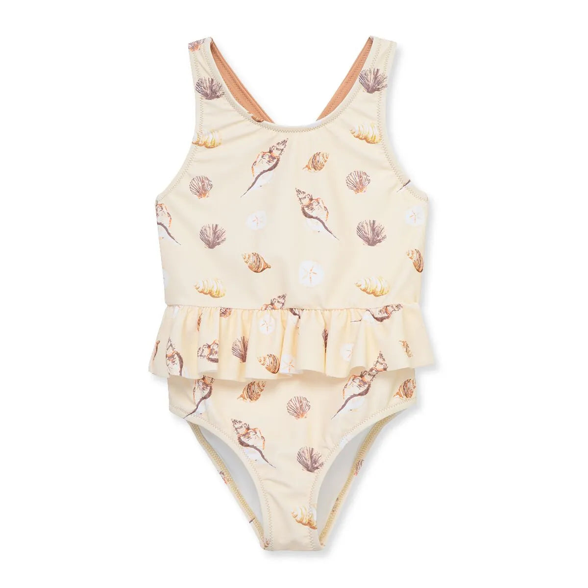 Ruffle Waist Swimsuit Seashells