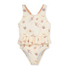 Ruffle Waist Swimsuit Seashells