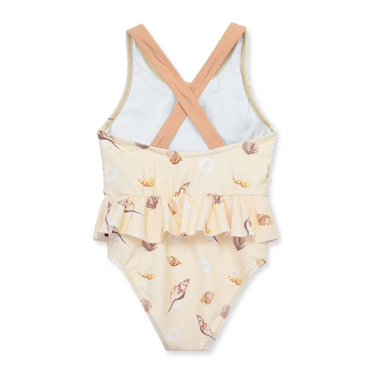 Ruffle Waist Swimsuit Seashells