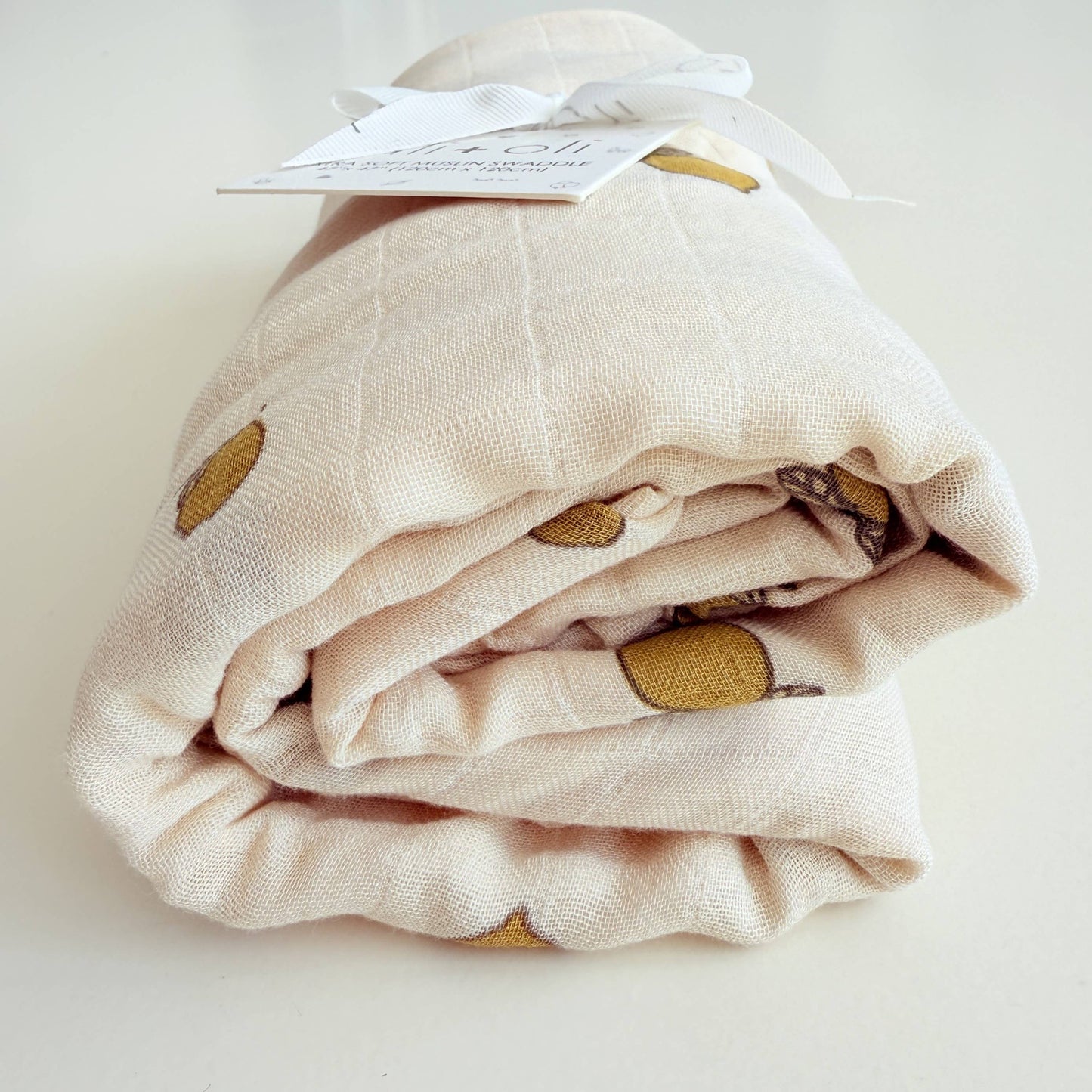 Bamboo Muslin Swaddle Blanket- Lemon