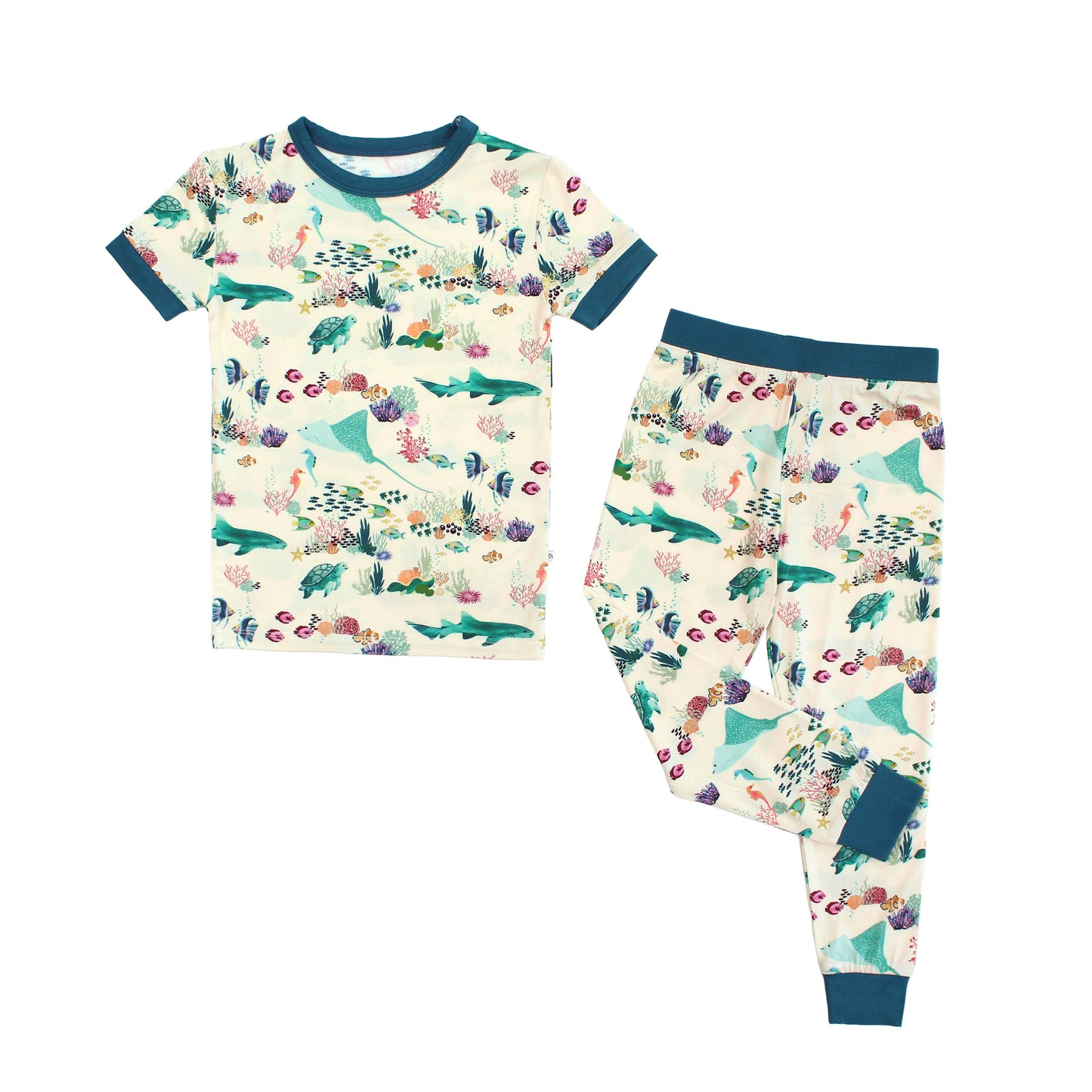 Bamboo PJ Set- Coral Reef