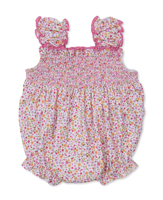 Pima Cotton Smocked Bubble- Blossom Bow