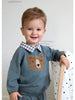 Organic Cotton Bear Check Collar Pullover Sweater