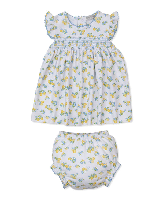 Pima Cotton Smocked Dress- Lemon Blossom