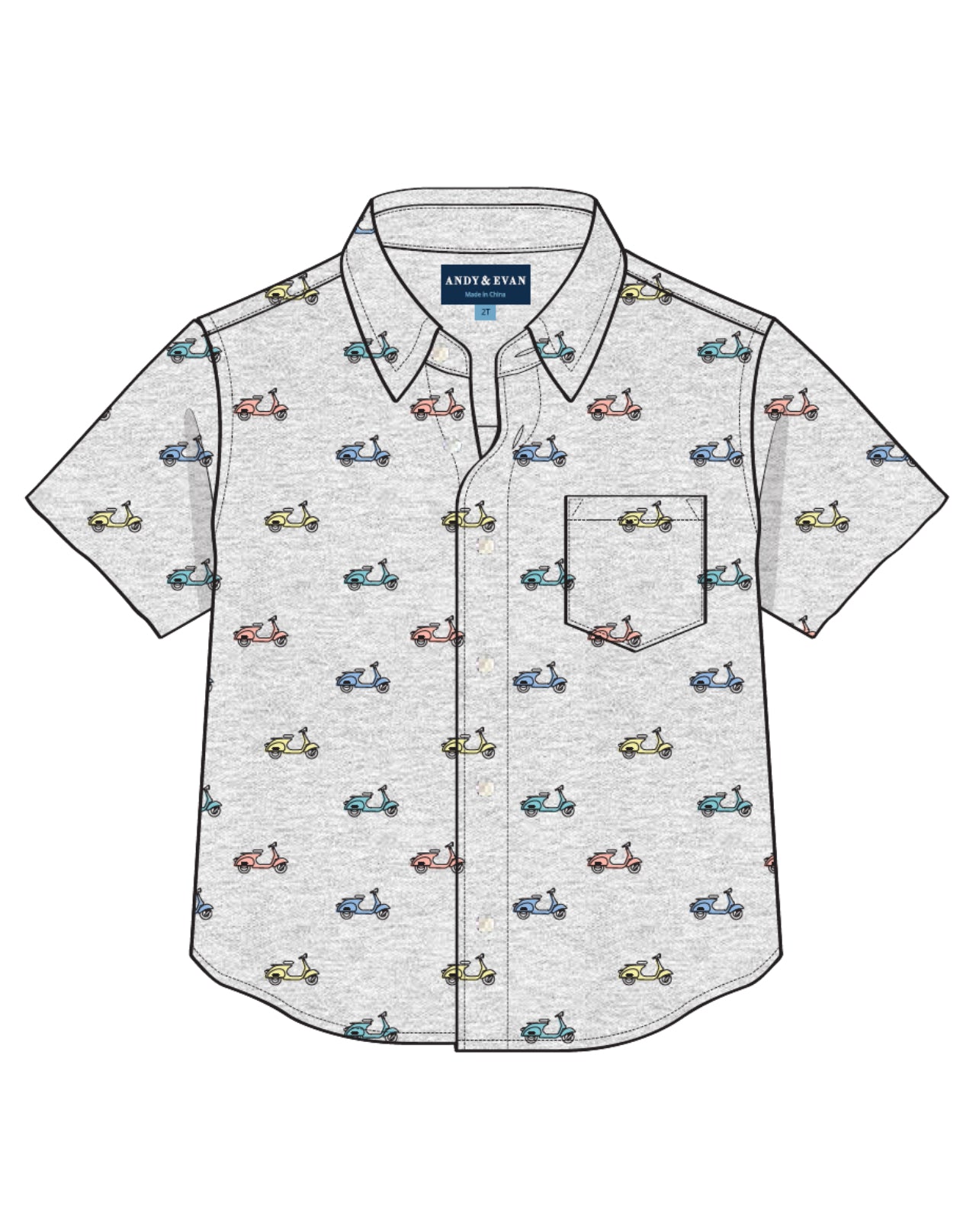 Grey Scooters Buttondown