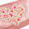 Little Girls Glitter Heart Purse- Rose Pink