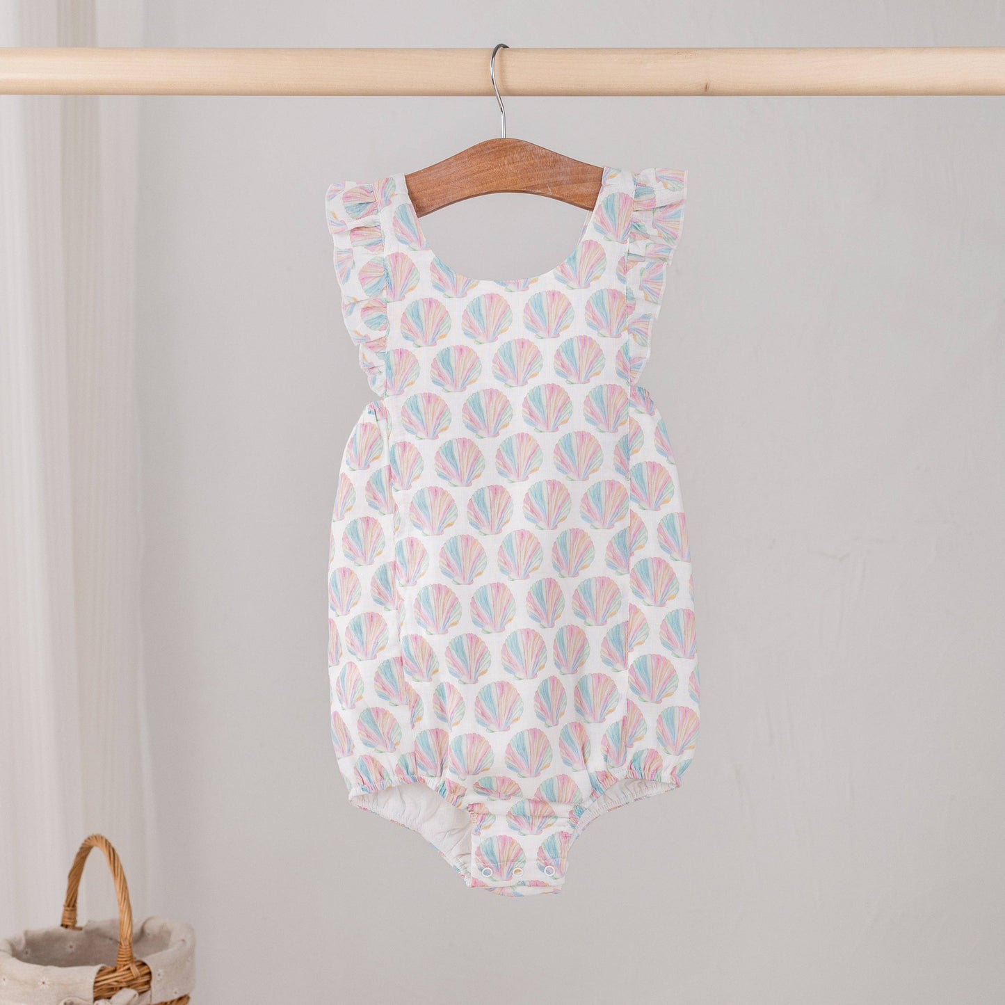 Shell Yeah! Organic Muslin Bubble Romper