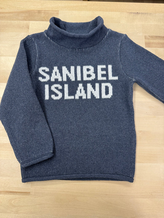 Sanibel Roll Neck Sweater- Jean Blue