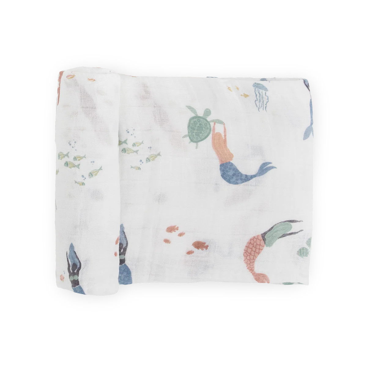 Cotton Muslin Swaddle- Mermaids