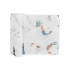 Cotton Muslin Swaddle- Mermaids