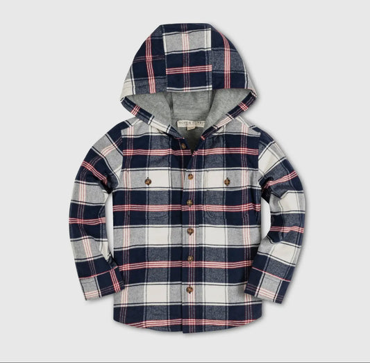 Organic Cotton Plaid Shirt Jacket