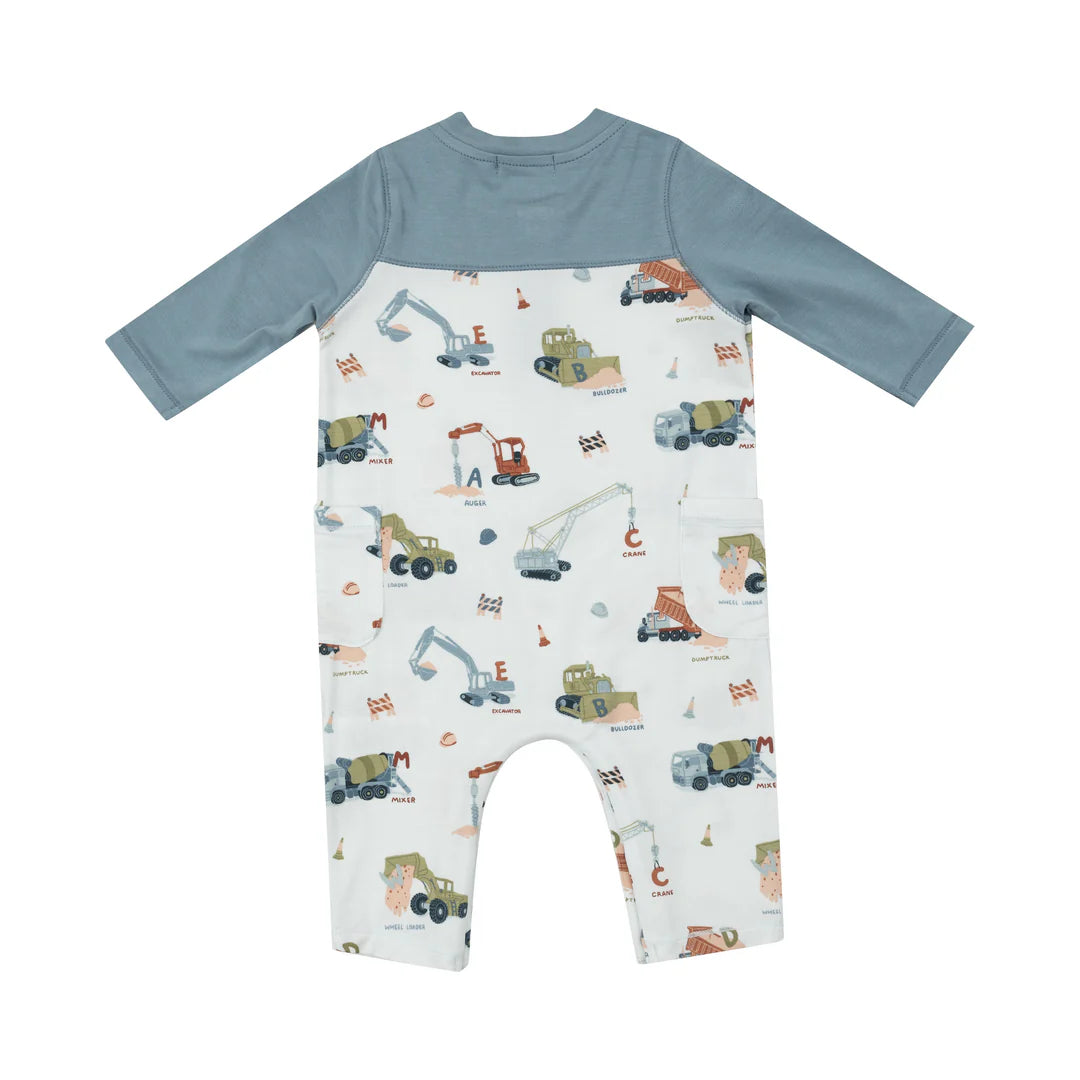 Bamboo Romper- Construction Alphabet