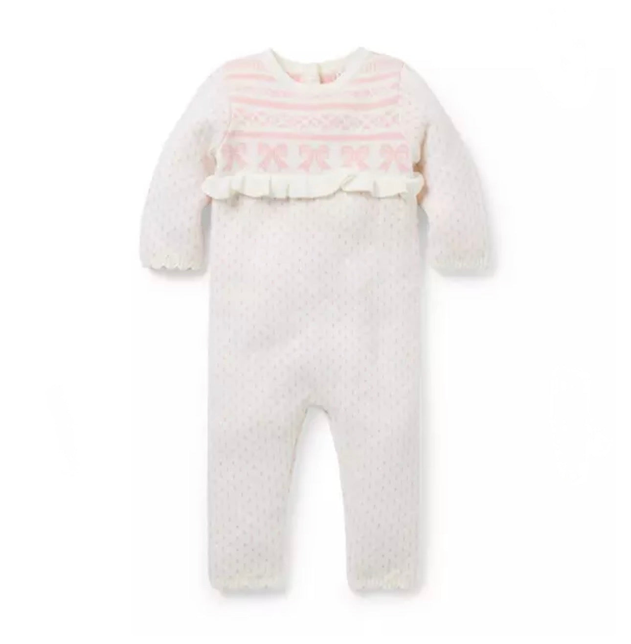 Bow Fair Isle Sweater One-Piece