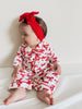Organic Cotton Pointelle Lounge Set- Red Bows