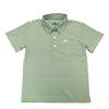 Inshore Performance Polo- Green Stripe 