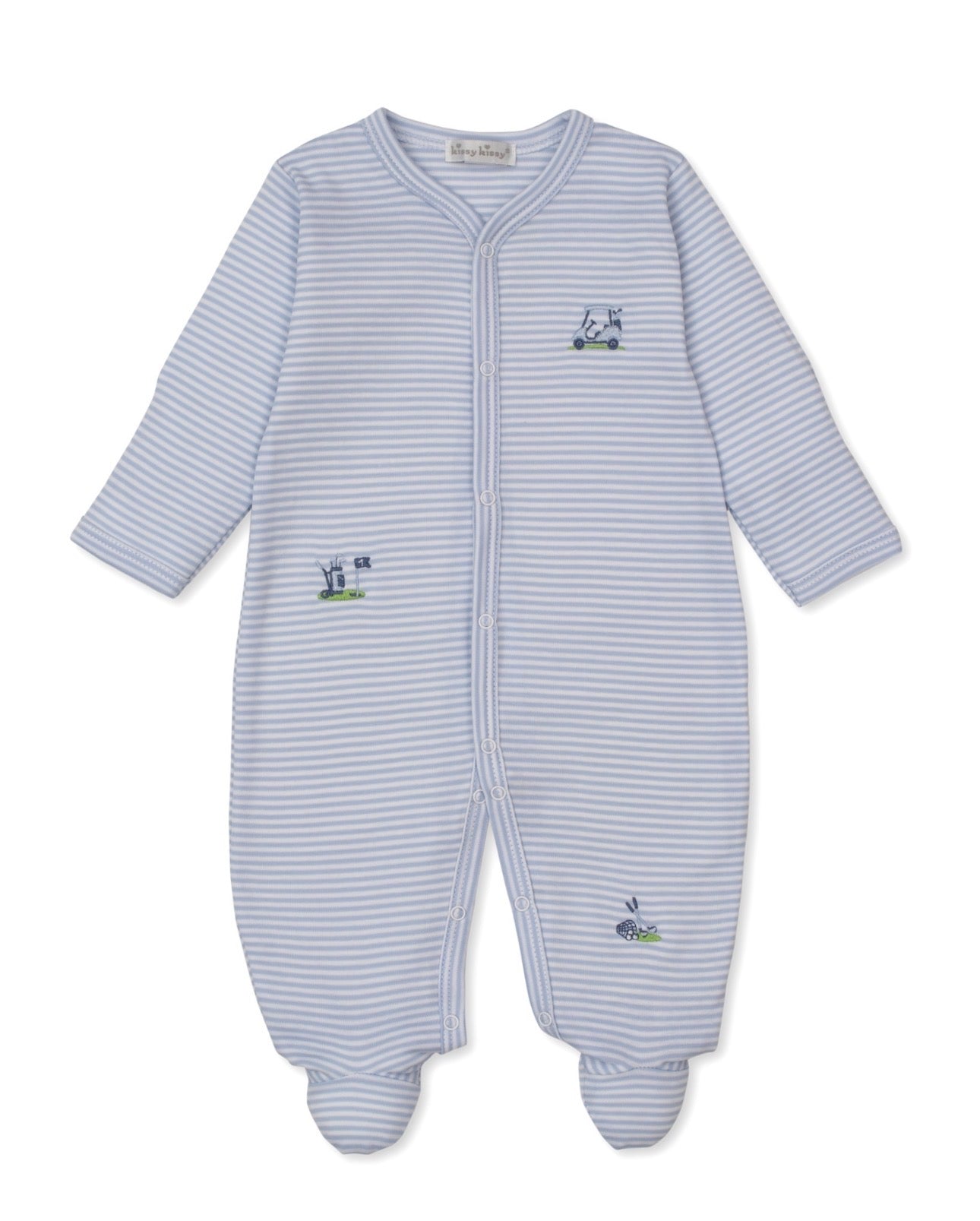 Pima Cotton Footie- Golf Stripe