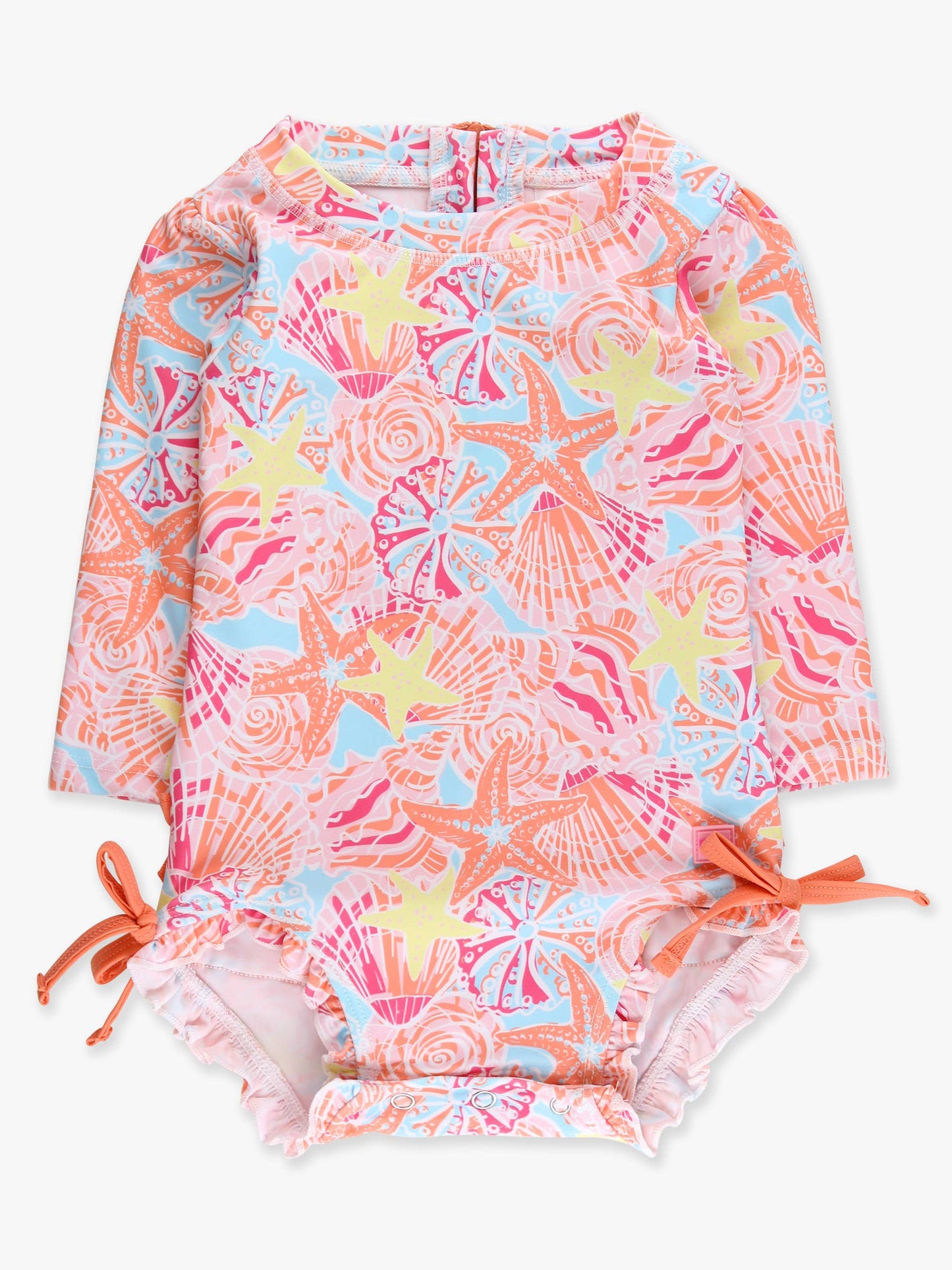 Long Sleeve One Piece- Sunset Seashells