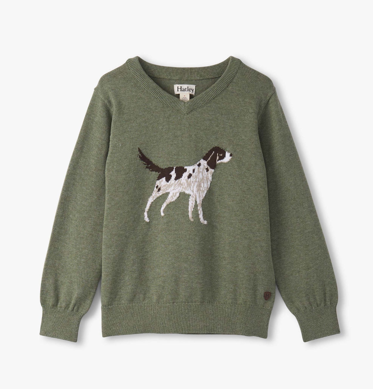 Hunting Dogs V-Neck Sweater