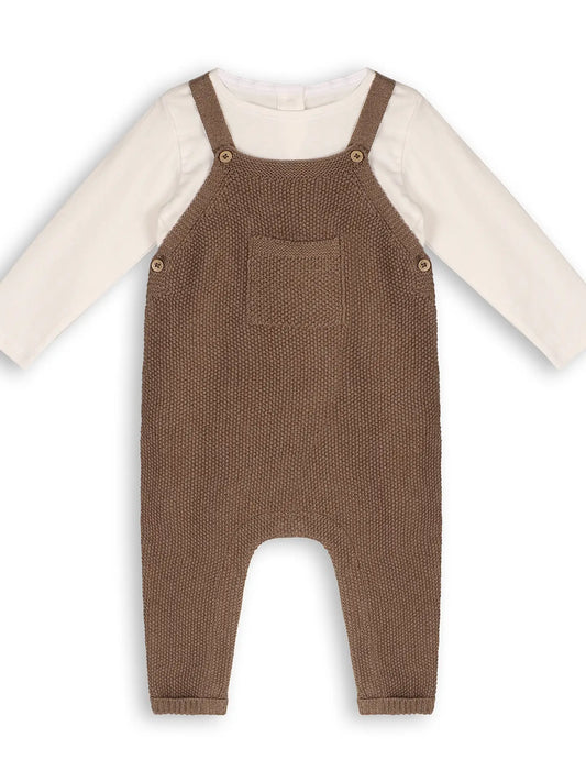 Organic Cotton Sweater Knit Pocket Overall