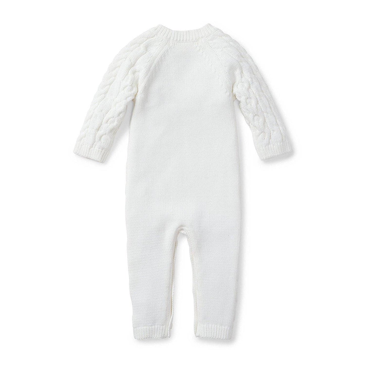 Organic Cotton Cable Knit Sweater Romper