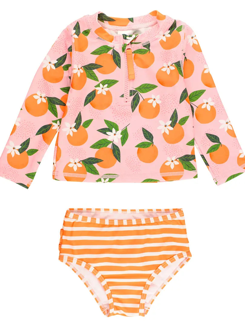 Orange You the Sweetest Rash Guard 2-Piece