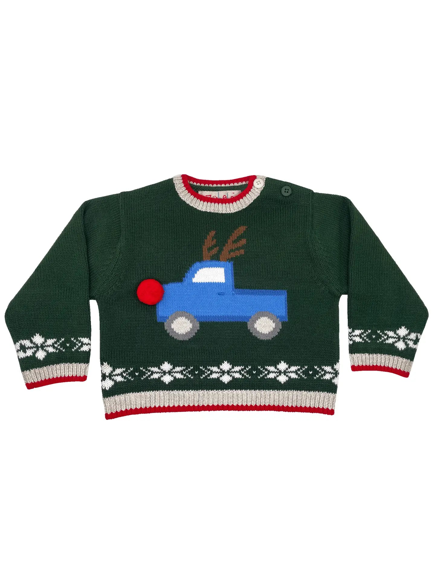 Reindeer Truck Knit Sweater