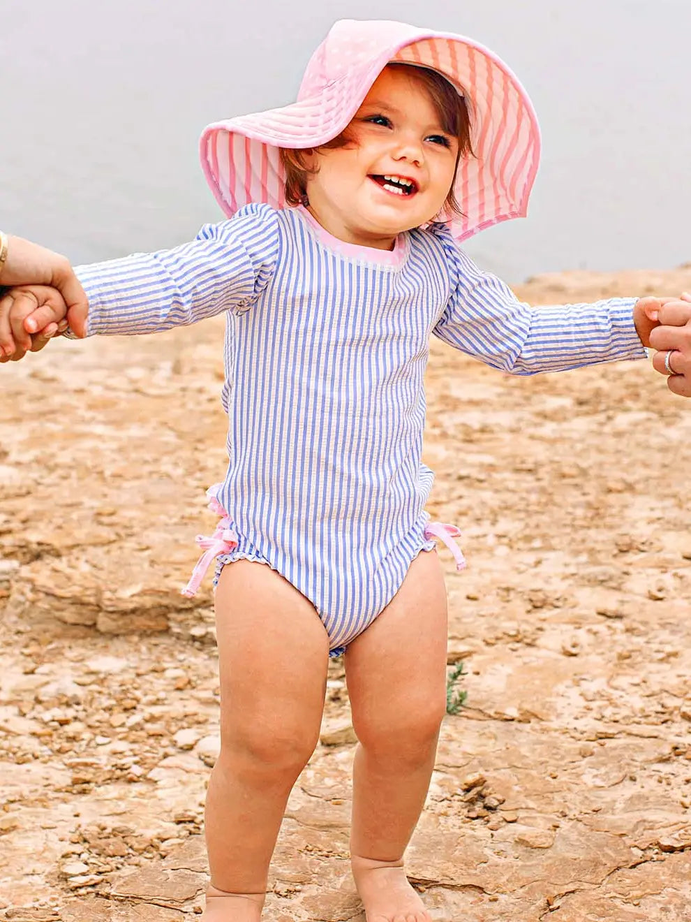 Periwinkle Blue Seersucker One Piece